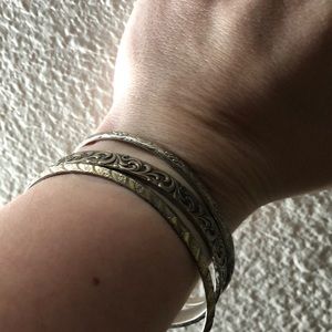 Set of three vintage bangle bracelets